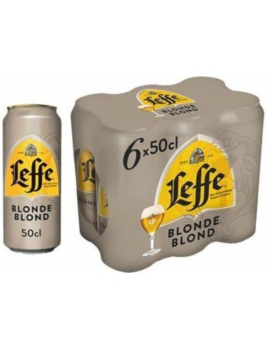 LEFFE BLONDE 50CL en canette 6x4