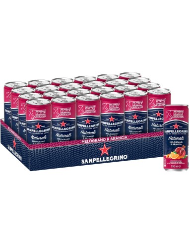 SAN PELLEGRINO MELOGRANO & ARANCIA SLEEK CANS 33CL (24)