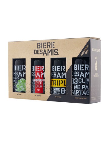 COFFRET BIERE DES AMIS IPA/REDDEN/TRIPLE/NORMAL OW 4X33CL -