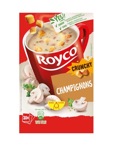 ROYCO CRUNCHY CHAMPIGNONS 20 SACHETS - 1X20 PCS