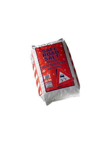 Sel de déneigement en sacs de 25 kg safe road salt granulométrie 0 - 3 mm-1x