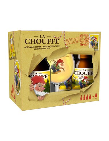 COFFRET LA CHOUFFE 8° VC 4X33CL + 1 VERRE