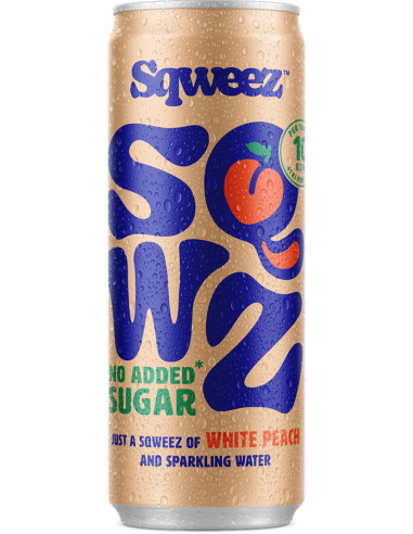 SQWEEZ PEACH BIO CANS 25CL - (1X12)