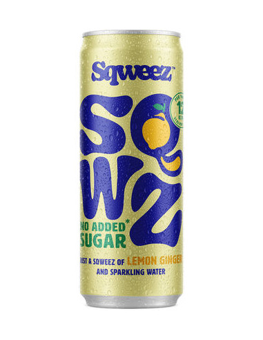 SQWZ Lemon Ginger Bio CANS 25CL - (1X12)